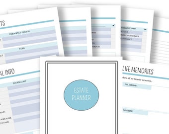 Nachlass Planner: Letzte Wünsche & wichtige Dokumente zum Ausdrucken (Digitaler Download)