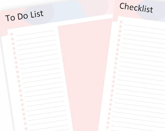 Minimalist To Do List Printable: Checklist Stationery (Digital Download)