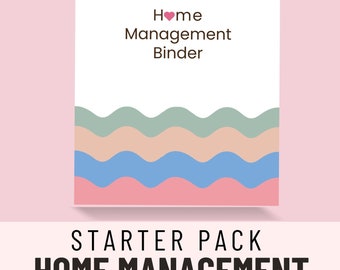 Home Management Binder Printable | Family Planner PDF | Budget, Chore Chart, Bill Tracker, To-Do List | US Letter Digital Download