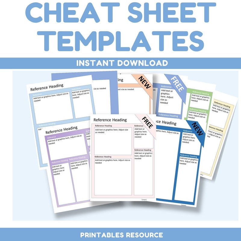 Cheat Sheet Google Doc Etsy