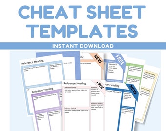 Cheat Sheet Template | Tip Sheet PowerPoint Template | Editable Template