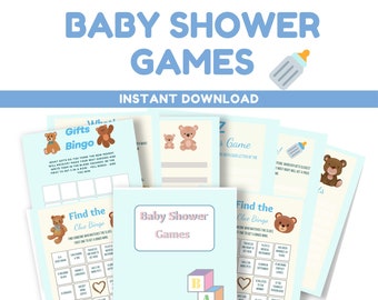 Baby Shower Games Bear Theme | Baby Game Pack Printable