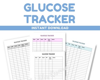Glucose Tracker Printable: Diabetes Log Sheet (Digital Download)