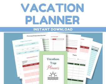 Vacation Planner | Trip Planner | Travel Planner | Family Vacation Planner Printable