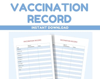 Vaccination Record | Vaccine Record | Immunization Record