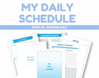 Daily Calendar Printable | Undated Calendar | Undated Planner | Minimal Calendar