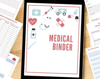 Medical Planner | Printable Wellness Tracker Log |  Medical Binder | Medically Complex | Medical Planner | Medical Organizer Gift ideas for