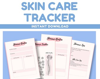 Skin Care Planner | Skin Care Tracker | Daily Self Care