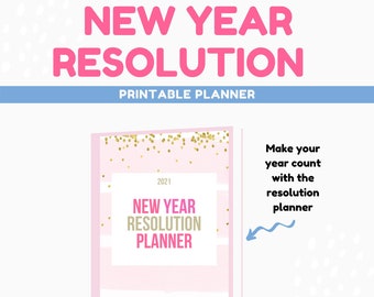 Resolution Planner | Planner Printable | Goal Planner