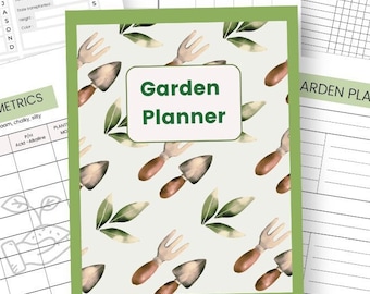Planificador de jardín imprimible: Diario de jardinería minimalista (PDF)