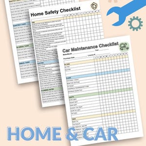 Printable Home Maintenance Safety and Car Maintenance Checklists