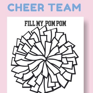 Cheerleading Fundraising Form Fill My Pom Pom Cheer Team Sports Funds Printable Digital Download School Fundraiser Flyer Template