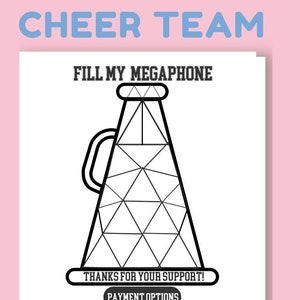 Cheerleading Fundraising Form Fill My Megaphone Cheer Team Sports Funds Printable Digital Download School Fundraiser Flyer Template