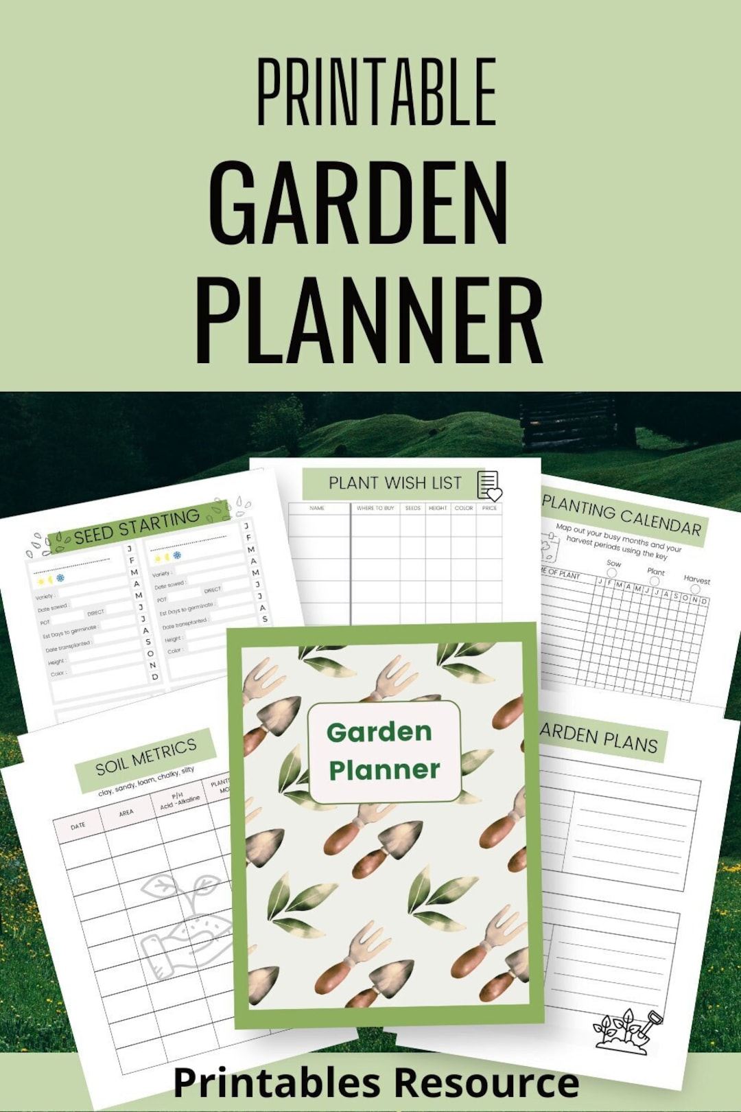 Printable Garden Planner: Minimalist Gardening Journal (PDF) - Etsy