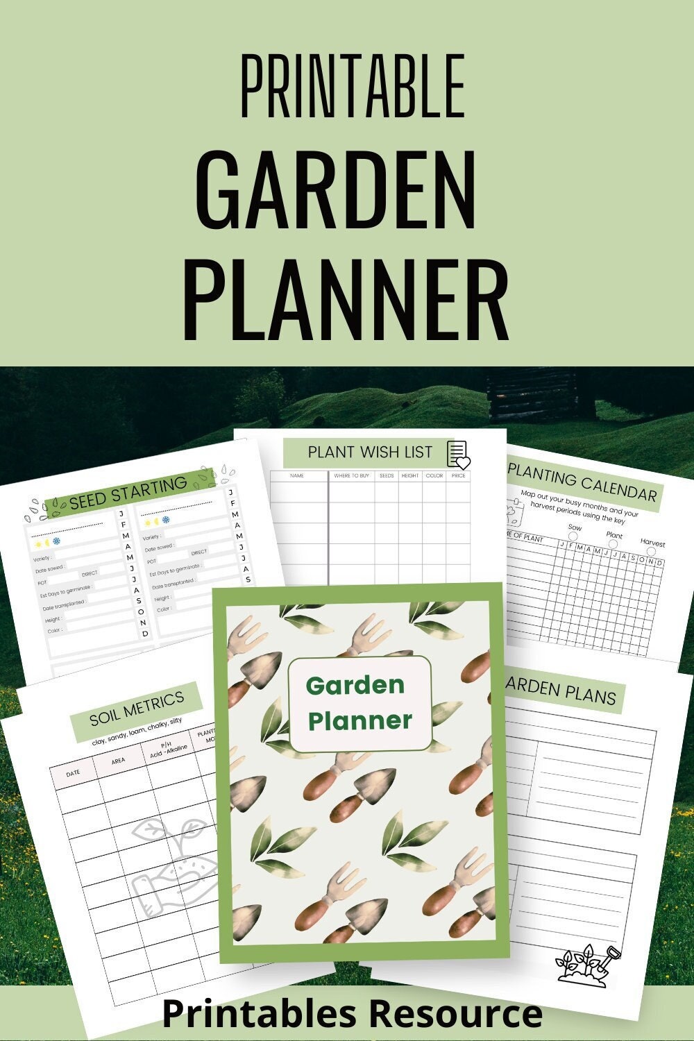 Printable Garden Planner: Minimalist Gardening Journal (PDF) - Etsy