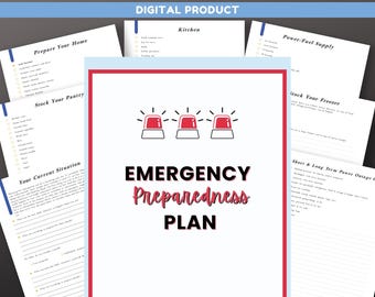 Noodplanner Afdrukbare map voor paraatheid bij noodgevallen voor gezinnen Afdrukbare noodmap voor rampenparaatheid in geval van nood