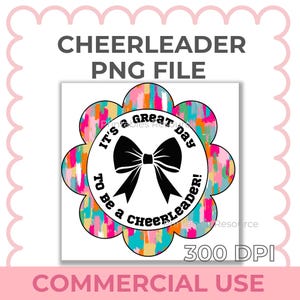 Cheerleader PNG: Bow Graphic, School Spirit Shirt Design (Digital Download))