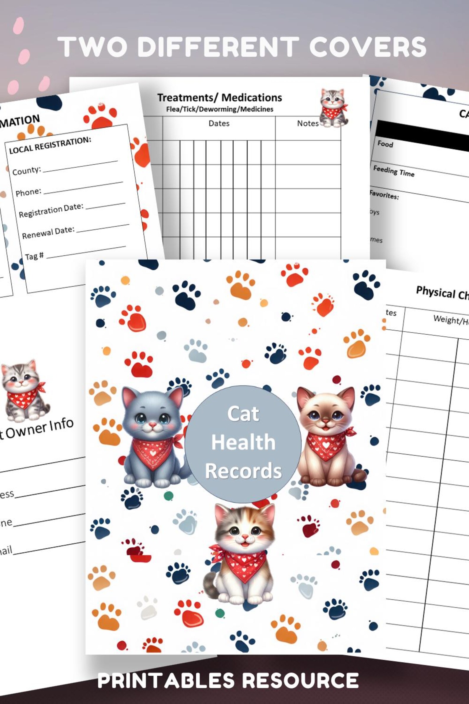 Cat Health Care Planner Cat Health Care Record Medical Planner ...