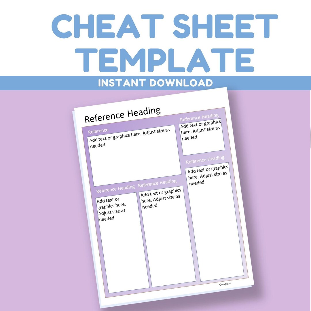 DIY Template Cheat Sheet Editable Powerpoint Template Do It Yourself ...