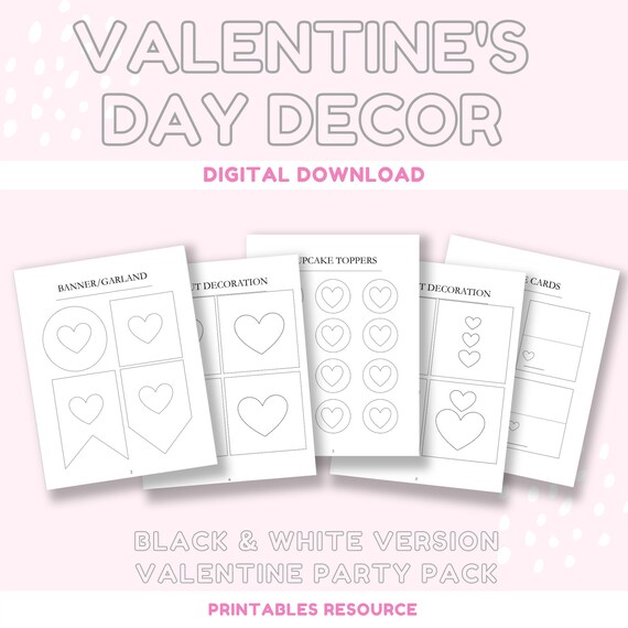 Printable Valentine Decor Printable Decor Party Decor | Etsy