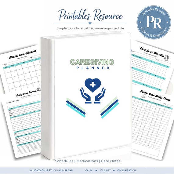 Caregiver Binder Printable | Family Caregiver Planner PDF | Elder Care Organizer | Home Care Binder | Caregiver Forms & Medical Tracker