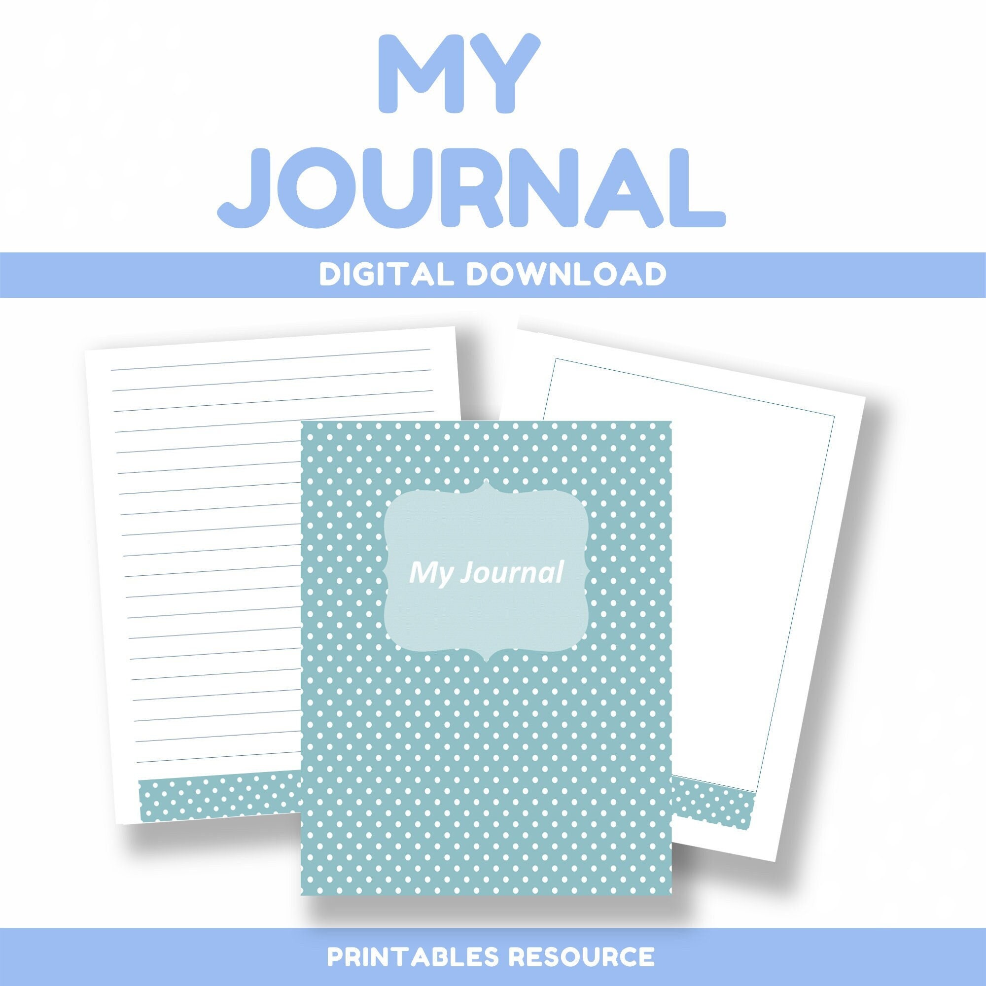 Printable Journal Journal Pages Writing Journal Digital - Etsy
