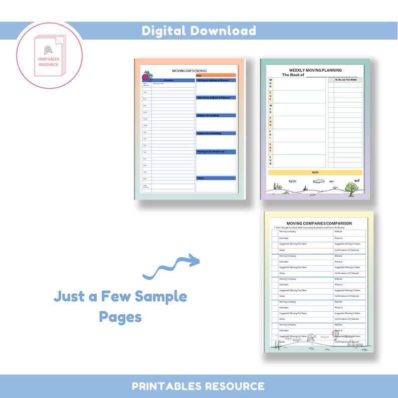 Moving Planner Binder Printable Ultimate Bundle Moving to Do List ...