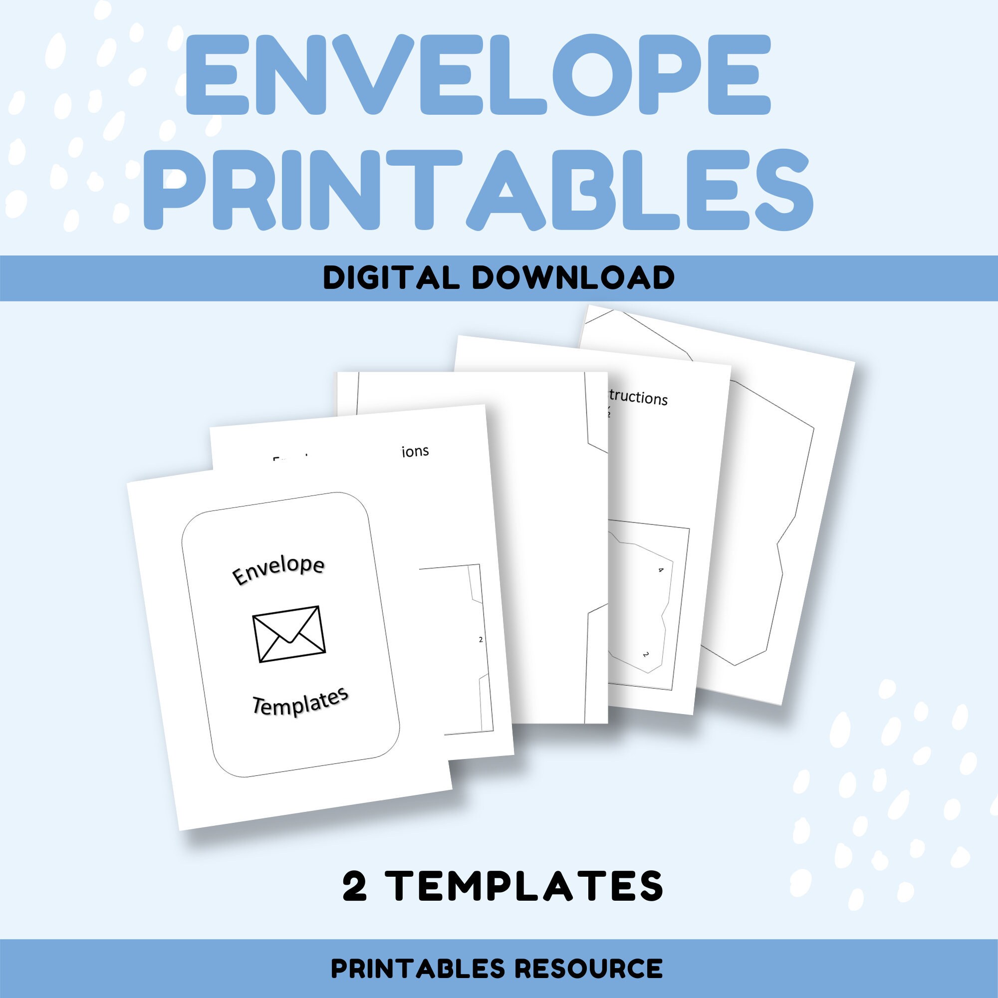 Envelope Printables Printable Envelopes DIY Envelopes | Etsy