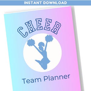 Cheer Team Sports Planner Cheer Mom Cheerleading Printable Playbook Planner PomPom School Sports Planner Extracurricular Activities