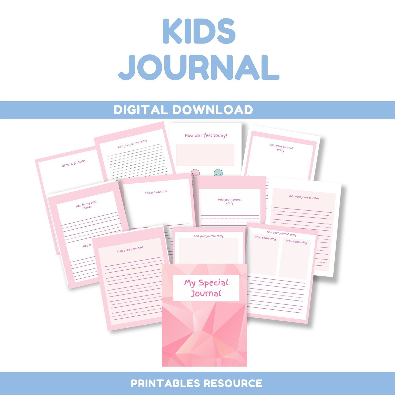 Kids Journal Printable Writing Journal Printable Journal - Etsy