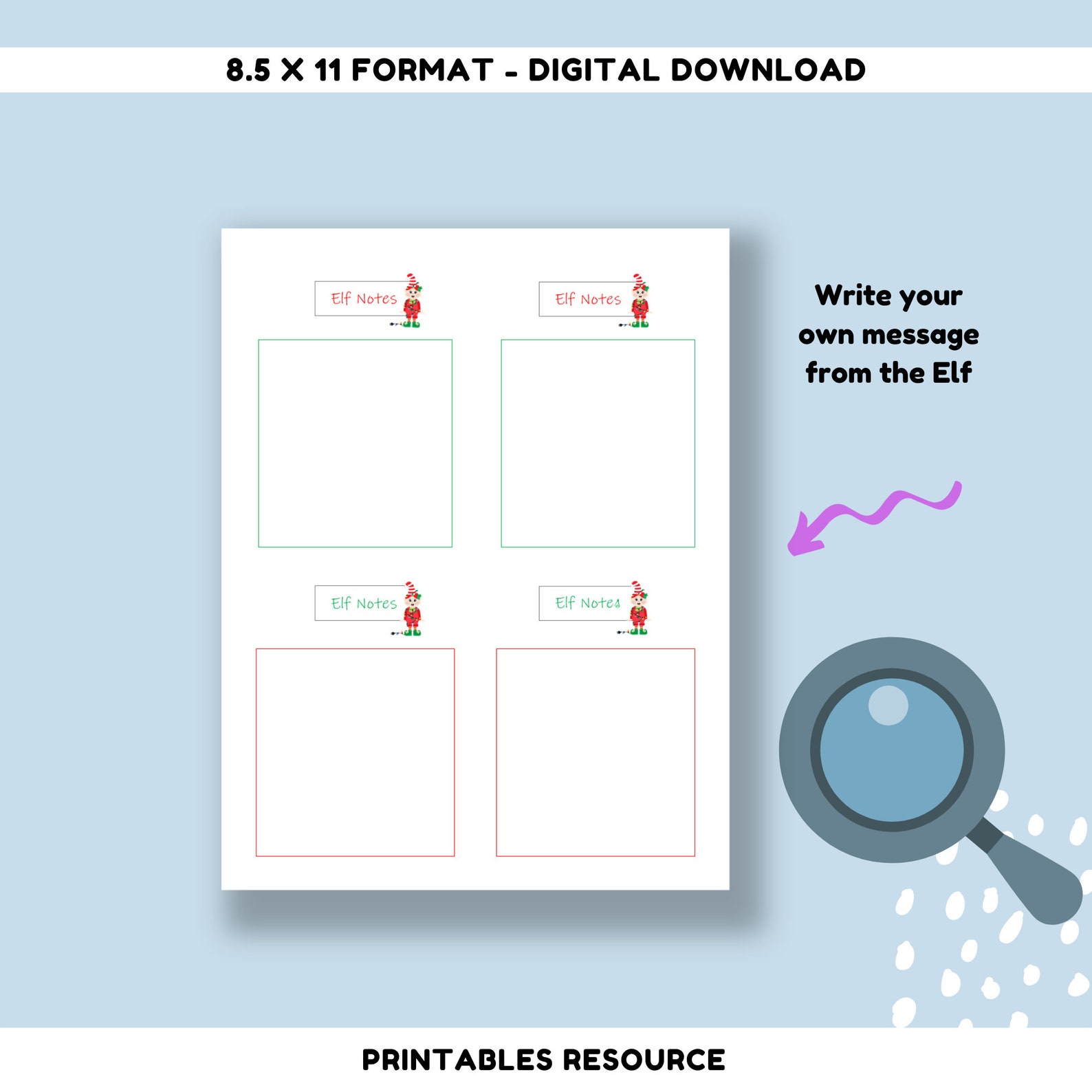 Elf Printable | Elf Notes | Elf Stationery | Elf Letter | Printables ...