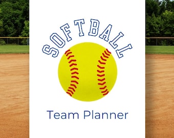 Softball Team Planner Printable: Coach & Sports Mom Organizer (Digital Download)