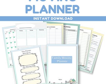 Moving Planner Printable | Basic Relocation Organizer & Packing Checklist + To‑Do Lists (Digital Download)