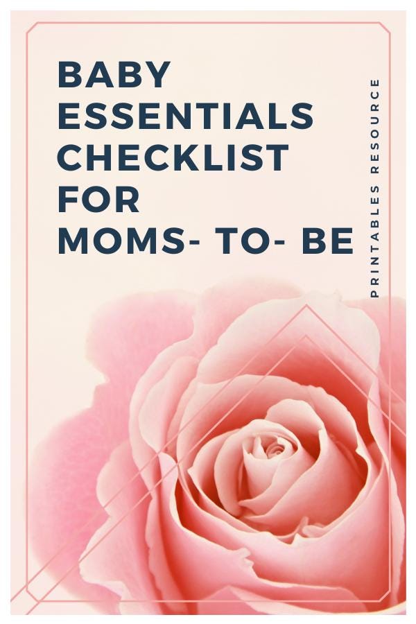 Baby Essentials Checklist: Printable Newborn Mom Gift (PDF) - Etsy
