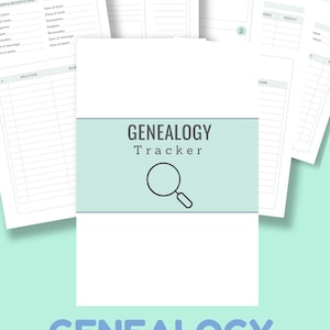 Personalized Genealogy Research Tracker: Family History Gift (Digital Download)