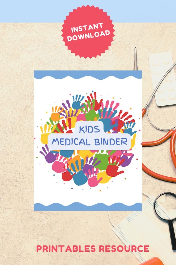Kids Medical Binder Planner Printable Wellness Tracker Log for Children Medically Complex Printable Medical Planner Medical Organizer Gift