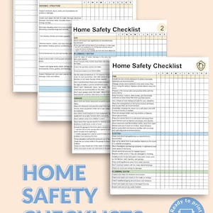 Home Safety Checklists Printable
