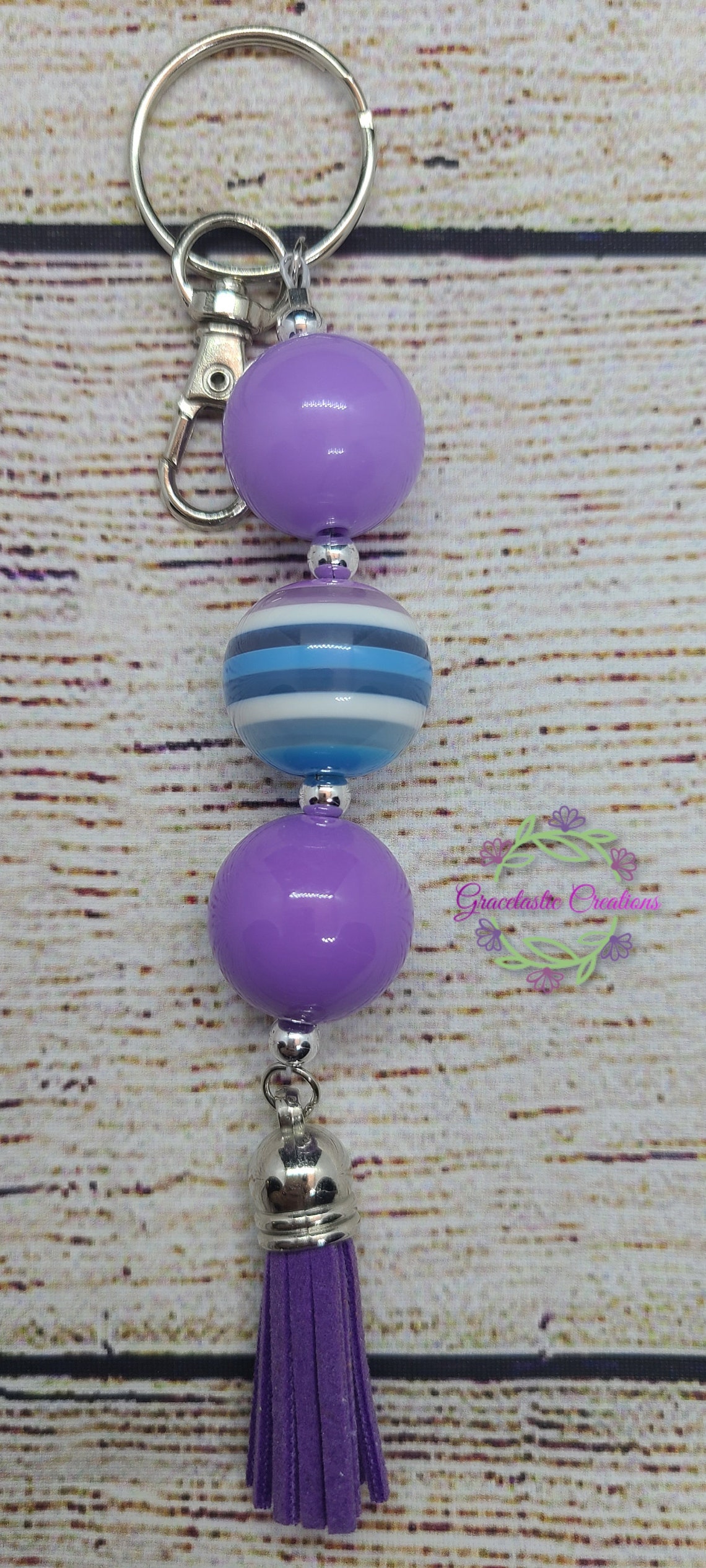 Light purple keychain Etsy