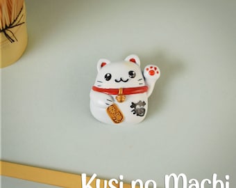 Magnet Aimant Maneki Neko Kawaii Chat Porte Bonheur Japonais