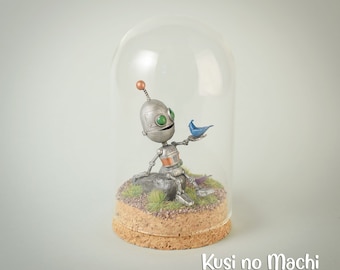 Diorama Bell Oct'R "First contact" Miniature Robot Bird