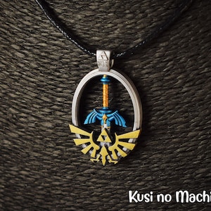 Master Sword Legend of Zelda Fan art pendant.