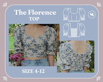 El top de Florencia [Patrón de costura PDF]