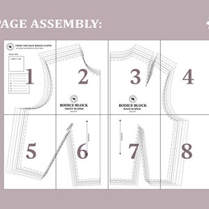 Basic Bodice Block PDF Sewing Pattern Sizes 4-16 Available Info File and Instructions on how to adjust the Pattern image 4