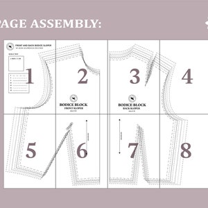 Basic Bodice Block PDF Sewing Pattern - Sizes 4-16 Available (+info ...
