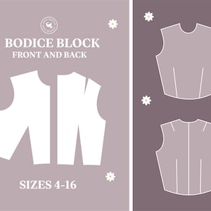 Princess Seam Strappy Bodice Pattern. Women's PDF Printable and