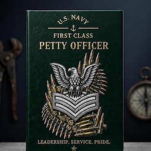 Personalized Ammo theme Petty officer journal, 3D texture Personalized US Navy Notebook: UV printed Journal