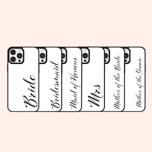 Bride/Mrs/Bridesmaid/Maid of honour/Mother of the bride/groom/iPhone cases/wedding/ gift/suitable for iPhone7/8/X/XR/11/12/13/14 Pro Max