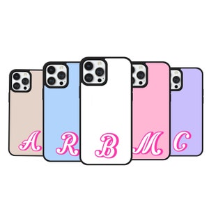 Barbie inspired initial / letter iPhone case /for 7/8/2020se/X/XR/11/12/13/14 pro max personalised gift customisable gift/