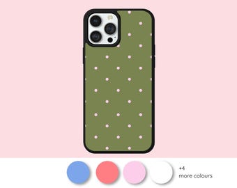Polka Dot Coquette iPhone Case – Durable Phone Cover, Cute Girly Aesthetic, Trendy Gift for Her, Fits iPhone 17 16 15 14 13 12 11 Pro Max