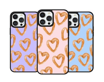 Valentines heart Churros/valentines food  durable phone case | suitable for all iPhone models| small gift| | Gifts for her